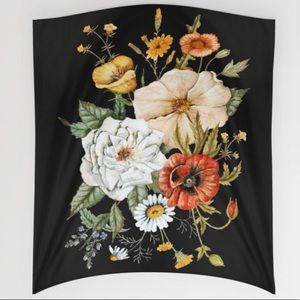 Floral wall tapestry